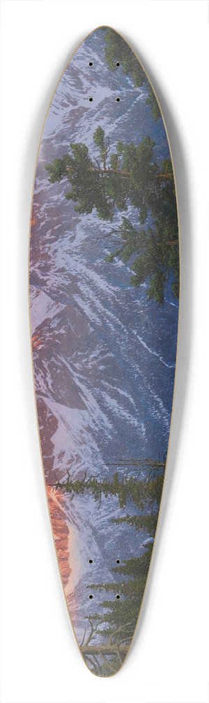 Rudolf Reschreiter - Winterliche Abendstimmung bei Mittenwald 39.3 inch art pintail longboard deck