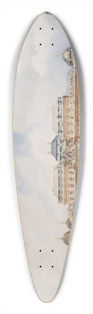 Rudolf von Alt - A View of the Upper Belvedere, Vienna 39.3 inch art pintail longboard deck