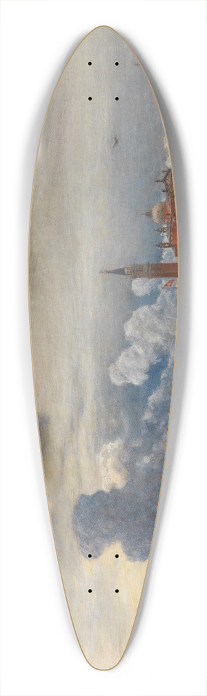 Rudolf von Alt - Blick nach San Giorgio Maggiore von der Mole in Venedig 39.3 inch art pintail longboard deck