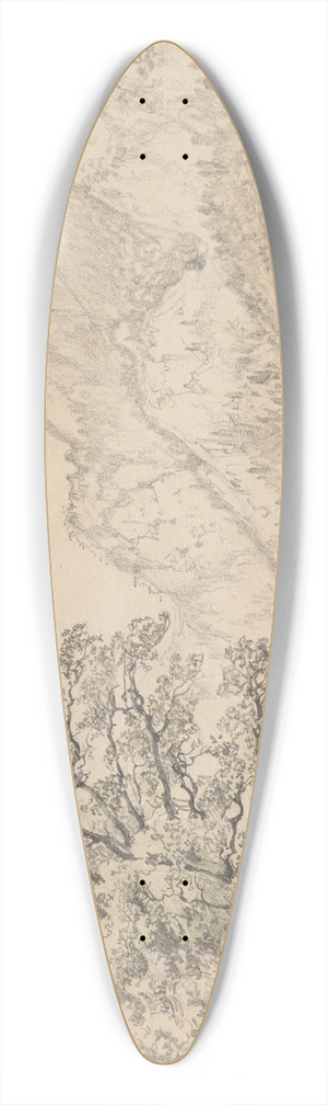 Rudolf von Alt - Der Thalhof in Reichenau an der Rax 39.3 inch art pintail longboard deck