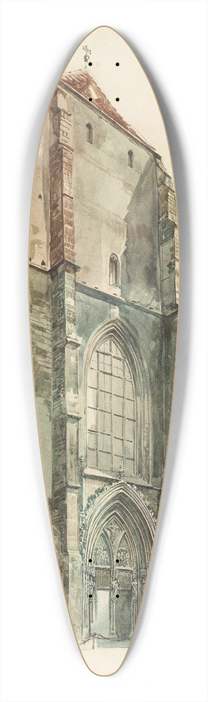 Rudolf von Alt - The Minorite Church in Vienna 39.3 inch art pintail longboard deck