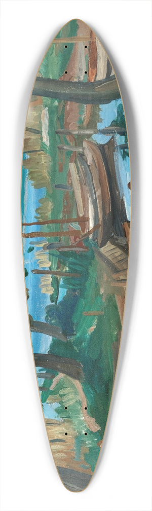 Rudolf Wacker - Bodenseelandschaft 39.3 inch art pintail longboard deck