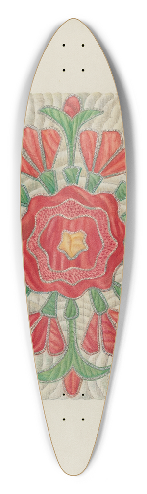 Ruth Buker - Applique Quilt 39.3 inch art pintail longboard deck