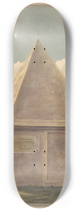 Daniel Lysons - Tomb of John Greg from Hampton Churchyard 8.25 inch art skate deck