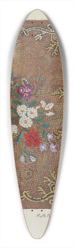 Ruth M. Barnes - Hooked Rug 39.3 inch art pintail longboard deck
