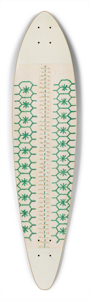 Ruth M. Barnes - Sampler (Stitching) 39.3 inch art pintail longboard deck