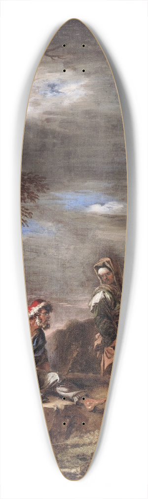 Salvator Rosa - Landscape with Figures 39.3 inch art pintail longboard deck