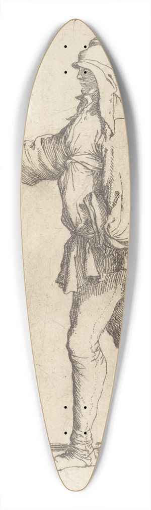 Salvator Rosa - Man Striding with Right Arm Outstretched 39.3 inch art pintail longboard deck