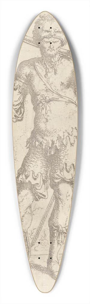 Salvator Rosa - Soldier, En Face, Shouldering a Pike and Holding a Shield 39.3 inch art pintail longboard deck Salvator Rosa - Soldier, En Face, Shouldering a Pike and Holding a Shield 39.3 inch art pintail longboard deck