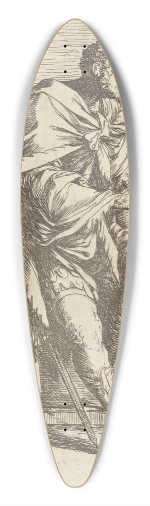 Salvator Rosa - Soldier, Seated 39.3 inch art pintail longboard deck