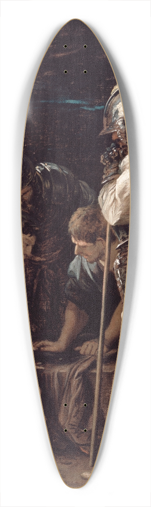 Salvator Rosa - Soldiers Gambling 39.3 inch art pintail longboard deck
