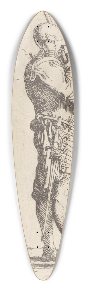Salvator Rosa - Soldier Supported by a Long Cane, Facing Right 39.3 inch art pintail longboard deck Salvator Rosa - Soldier Supported by a Long Cane, Facing Right 39.3 inch art pintail longboard deck