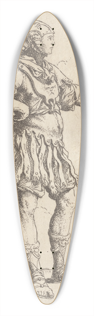 Salvator Rosa - Soldier with Cane, Facing Right 39.3 inch art pintail longboard deck Salvator Rosa - Soldier with Cane, Facing Right 39.3 inch art pintail longboard deck