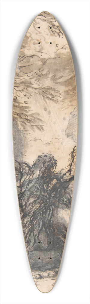 Salvator Rosa - St. Paul, Hermit 39.3 inch art pintail longboard deck
