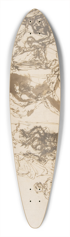Salvator Rosa - The Raising of Lazarus 39.3 inch art pintail longboard deck Salvator Rosa - The Raising of Lazarus 39.3 inch art pintail longboard deck