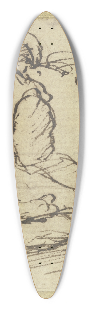 Salvator Rosa - Two figures; on the left a seated man seen from the rear, on the right a half-length figure 39.3 inch art pintail longboard deck