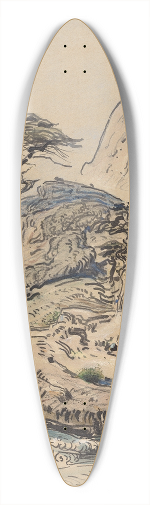 Samuel Colman - Point Lobos, California 39.3 inch art pintail longboard deck