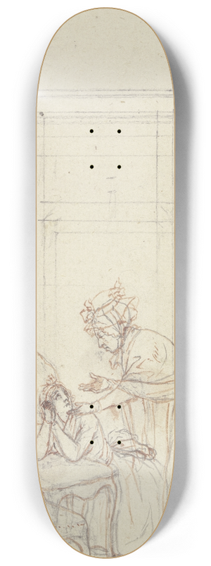 Daniel Nikolaus Chodowiecki - Clarissa kniet mit gefalteten Hnden 8.25 inch art skate deck Daniel Nikolaus Chodowiecki - Clarissa kniet mit gefalteten Hnden 8.25 inch art skate deck