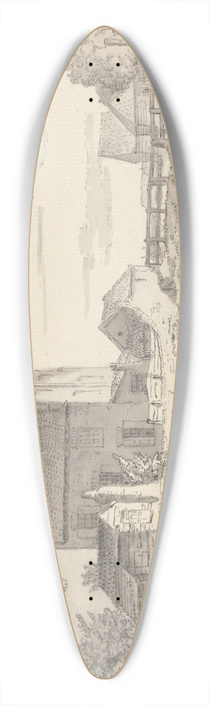 Samuel Hieronymus Grimm - Behind Middlesex Hospital 39.3 inch art pintail longboard deck