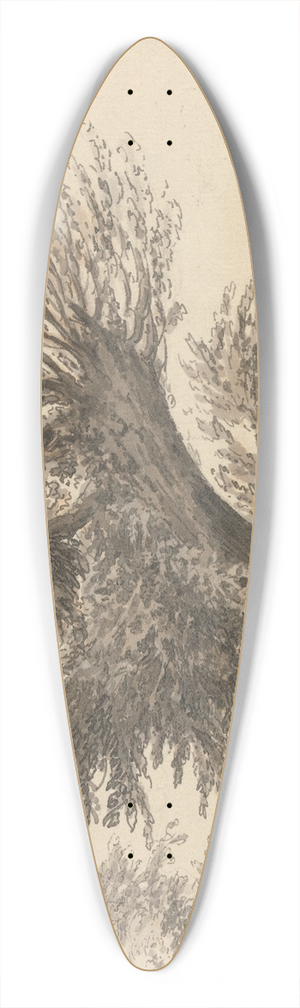 Samuel Hieronymus Grimm - On the Thames at Barnes 39.3 inch art pintail longboard deck