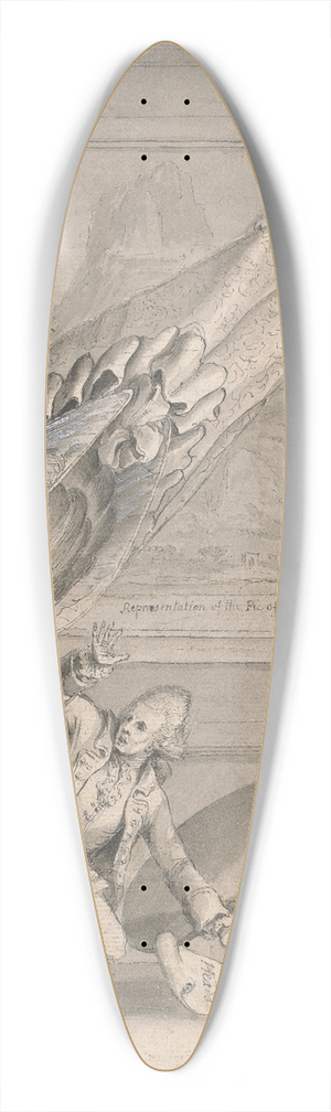 Samuel Hieronymus Grimm - The French Lady in London 39.3 inch art pintail longboard deck