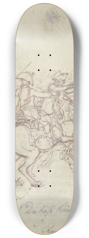 Daniel Nikolaus Chodowiecki - Eine Gruppe von Soldaten zu Pferde, nach rechts sprengend 8.25 inch art skate deck