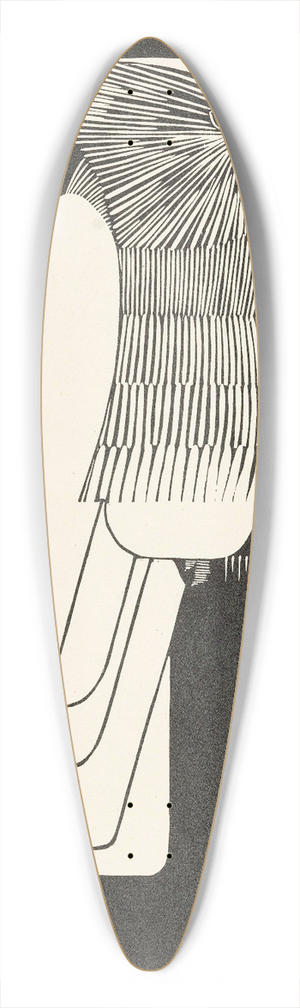 Samuel Jessurun de Mesquita - Kroonkaketoe 39.3 inch art pintail longboard deck
