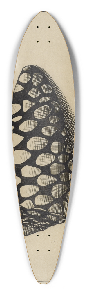 Samuel Jessurun de Mesquita - Schelp, naar rechts 39.3 inch art pintail longboard deck