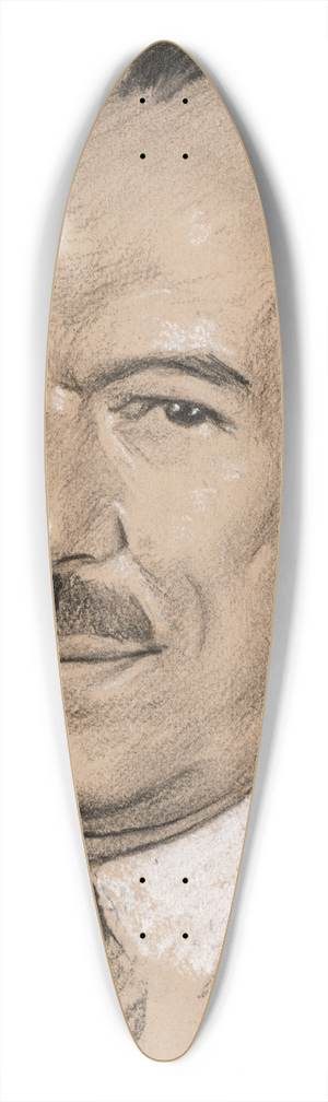 Samuel Johnson Woolf - Carlos Guillermo Davila 39.3 inch art pintail longboard deck
