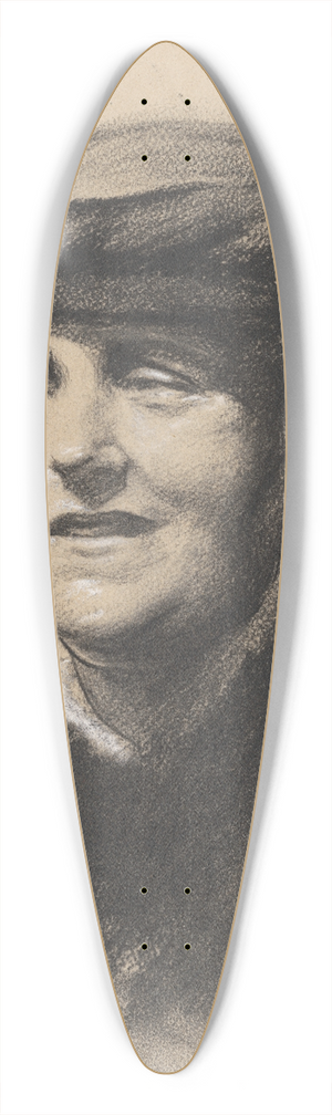 Samuel Johnson Woolf - Elsa Loewenthal Einstein 39.3 inch art pintail longboard deck