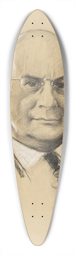 Samuel Johnson Woolf - Henry John Kaiser 39.3 inch art pintail longboard deck