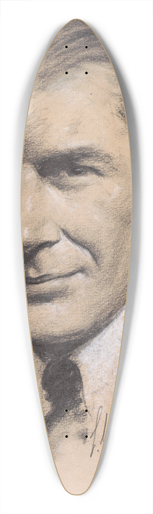 Samuel Johnson Woolf - Lewis Williams Douglas 39.3 inch art pintail longboard deck
