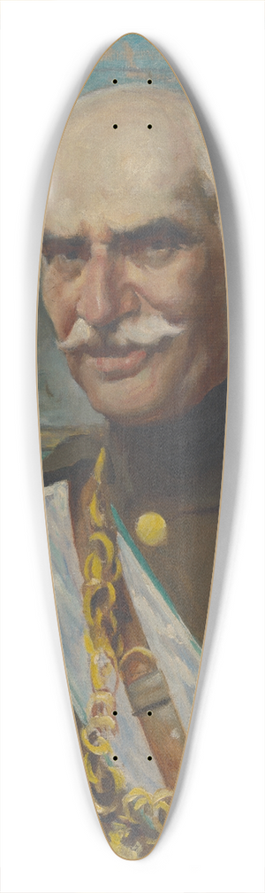 Samuel Johnson Woolf - Reza Shah Pahlavi 39.3 inch art pintail longboard deck