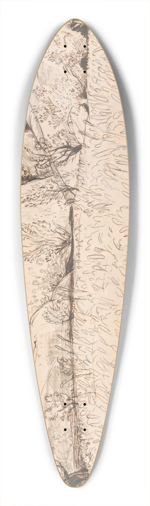 Samuel Palmer - Cornfields with Barn, Shoreham 39.3 inch art pintail longboard deck