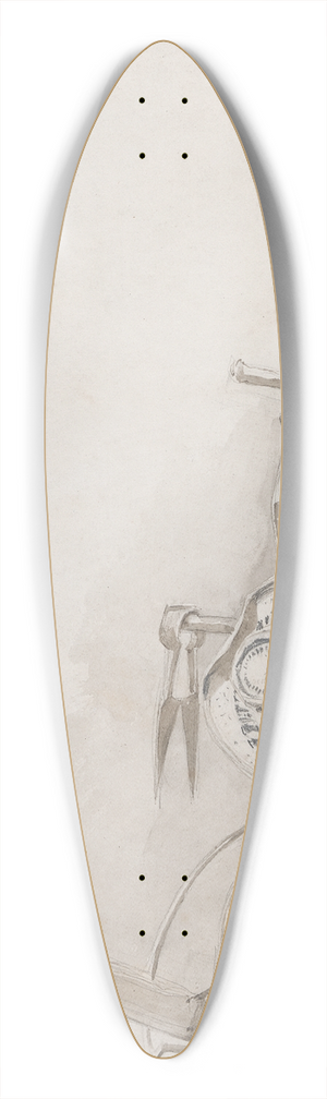 Samuel Palmer - Study for The Shearers 39.3 inch art pintail longboard deck