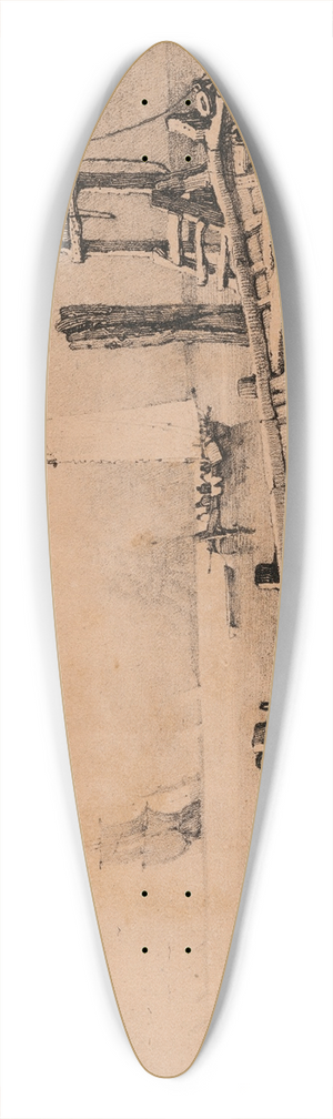 Samuel Prout - Dutch Boat 39.3 inch art pintail longboard deck