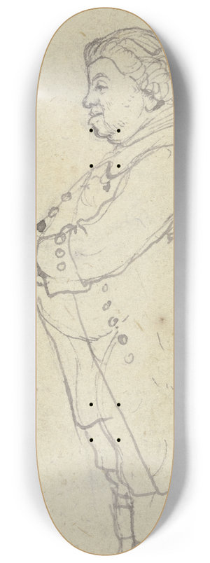 Daniel Nikolaus Chodowiecki - Portly old man 8.25 inch art skate deck