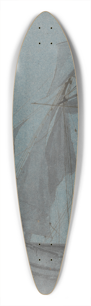 Samuel Scott - A Coastal Barge 39.3 inch art pintail longboard deck