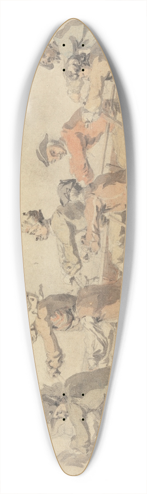 Samuel Scott - A Ships Boat 39.3 inch art pintail longboard deck