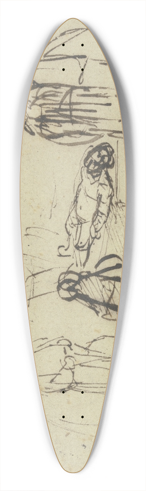 Samuel van Hoogstraten - Entombment 39.3 inch art pintail longboard deck