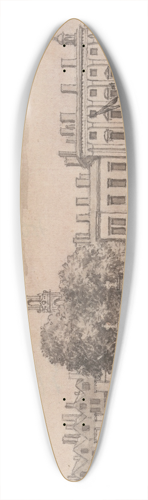 Samuel Wale - Old Somerset House 39.3 inch art pintail longboard deck