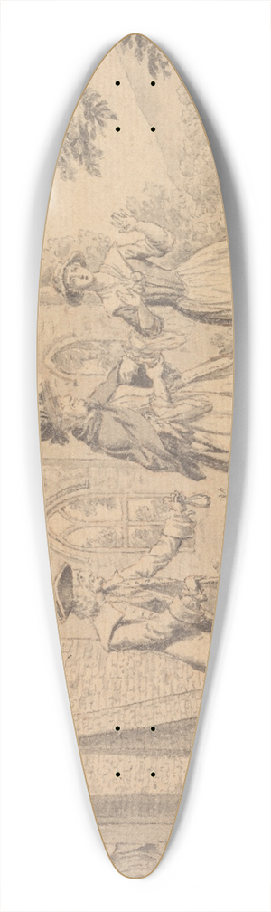 Samuel Wale - The Offer 39.3 inch art pintail longboard deck