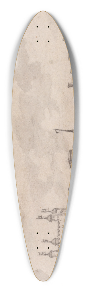 Samuel Wale - The Tower of London 39.3 inch art pintail longboard deck