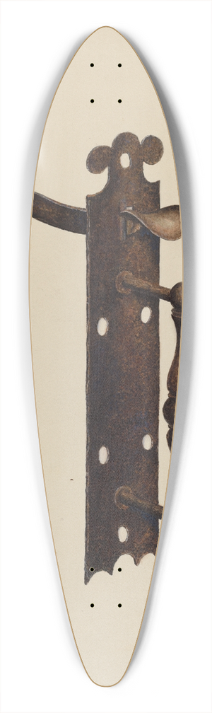 Samuel W. Ford - Norfolk Latch 39.3 inch art pintail longboard deck