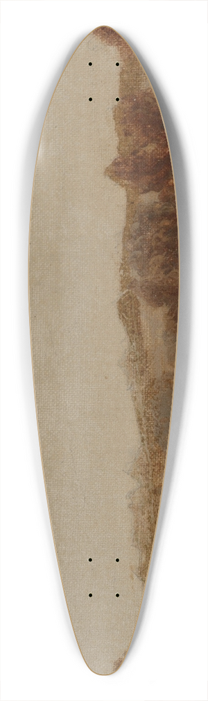 Sanford Robinson Gifford - A Sketch at the Camp on the La Bont, Wyoming Territory 39.3 inch art pintail longboard deck
