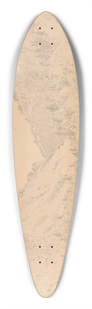 Sanford Robinson Gifford - Sketchbook, page 18: Dixville Notch, Sept. 4, 89 39.3 inch art pintail longboard deck