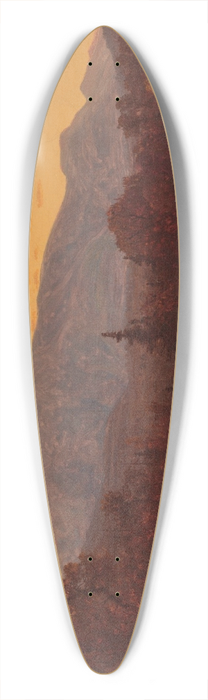 Sanford Robinson Gifford - Twilight on Hunter Mountain 39.3 inch art pintail longboard deck