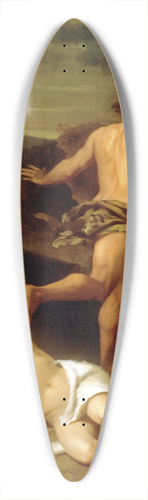 Santiago Rebull - The Death Of Abel 39.3 inch art pintail longboard deck