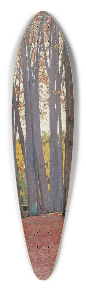Santiago Rusiol - Avenue of Plane Trees 39.3 inch art pintail longboard deck