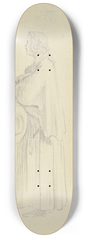 Daniel Nikolaus Chodowiecki - Stehende Frau nach links mit einem Kind auf dem Arm 8.25 inch art skate deck